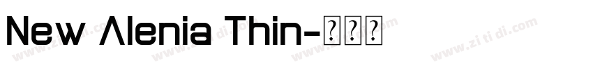 New Alenia Thin字体转换